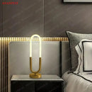 GobekUsa LED U Shape Table Lamp for Bedroom Study Art Decor