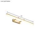 GobekUsa Modern Linear Acrylic Vanity Lamp: 16"/19.5" LED Gold Wall Lighting Fixture