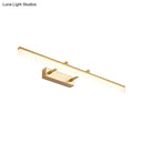 GobekUsa Modern Linear Acrylic Vanity Lamp: 16"/19.5" LED Gold Wall Lighting Fixture