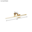 GobekUsa 16"/21.5" Modern LED Vanity Lighting - Ultra-Thin Golden Metal & Acrylic Wall Mounted Light
