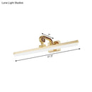 GobekUsa 16"/21.5" Modern LED Vanity Lighting - Ultra-Thin Golden Metal & Acrylic Wall Mounted Light