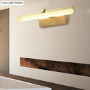 GobekUsa Sleek LED Vanity Lighting with Yellow Acrylic Shade - Wall Mounted Bathroom Lamp, 9.5"/16" W