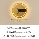 GobekUsa LED Wall Lamp with Clock for Home Indoor Lighting