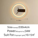 GobekUsa LED Wall Lamp with Clock for Home Indoor Lighting