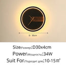 GobekUsa LED Wall Lamp with Clock for Home Indoor Lighting