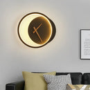 GobekUsa LED Wall Lamp with Clock for Home Indoor Lighting