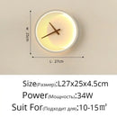 GobekUsa LED Wall Lamp with Clock for Home Indoor Lighting
