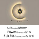 GobekUsa LED Wall Lamp with Clock for Home Indoor Lighting