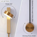 GobekUsa Modern LED Wall Lamps with Rotation Sconce Light for Bedside Living Room Bedroom Study Room Light