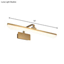 GobekUsa Modern Gold Metal LED Vanity Lamp - Slim & Stylish Bathroom Wall Lighting with Warm/White Light