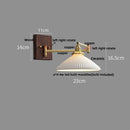 Modern gold led wall lights bedroom ribbed fabric reading lamp by Decorbites