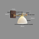 Modern gold led wall lights bedroom ribbed fabric reading lamp by Decorbites