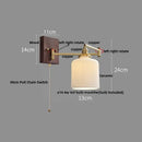 Modern gold led wall lights bedroom ribbed fabric reading lamp by Decorbites