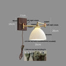 Modern gold led wall lights bedroom ribbed fabric reading lamp by Decorbites