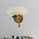 GobekUsa Modern Gold LED Wall Sconce Lamp with Bubble Crystal Accent for Bedroom