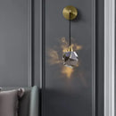 GobekUsa Crystal Nordic LED Wall Sconce Modern Golden Light Fixture for Living Room