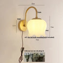 GobekUsa Iron LED Wall Sconce Pull Chain Switch Stair Light Fixtures for Modern Home
