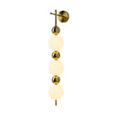 GobekUsa LED Wall Sconce White Acrylic Ball Gold Metal Bedroom Lighting