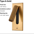 GobekUsa LED Wall Sconce Adjustable Reading Light for Hotel Bedroom, USB Charging