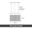 GobekUsa LED Wave Pendant Chandeliers for Living Dining Room Restaurant