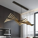 GobekUsa LED Wave Pendant Chandeliers for Living Dining Room Restaurant