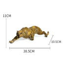 GobekUsa Leopard Resin Statue: Modern Africa Wildlife Panther Sculpture for Home & Office