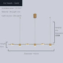 GobekUsa Dimmable LED Ceiling Chandelier for Living Room & Kitchen - Modern Hanging Light Fixture