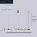 GobekUsa Dimmable LED Ceiling Chandelier for Living Room & Kitchen - Modern Hanging Light Fixture