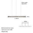 GobekUsa Glass LED Chandelier: Modern Italian Design for Dining Room, Kitchen Island, or Home Luxury