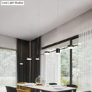 GobekUsa Modern LED Pendant Light for Dining Room - Linear Shaped, Metallic Finish, Island & Hanging