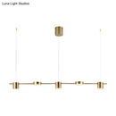GobekUsa Modern LED Pendant Light for Dining Room - Linear Shaped, Metallic Finish, Island & Hanging