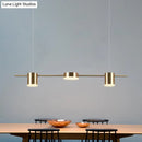 GobekUsa Modern LED Pendant Light for Dining Room - Linear Shaped, Metallic Finish, Island & Hanging