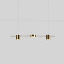 GobekUsa Modern LED Pendant Light for Dining Room - Linear Shaped, Metallic Finish, Island & Hanging