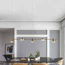GobekUsa Modern LED Pendant Light for Dining Room - Linear Shaped, Metallic Finish, Island & Hanging
