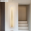 GobekUsa Modern LED Wall Sconce Lamp - Simple Linear Stairway Light in Gold - White/Warm/Natural Light