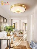 GobekUsa Gold Lustre Copper Ceiling Lamp LED E14 Minimalist Modern Light Fixtures