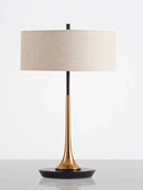 GobekUsa Gold Luxury LED Table Lamp with White Lampshade for Home and Hotel Decoration