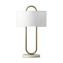 GobekUsa Gold Luxury LED Table Lamp with White Lampshade for Home and Hotel Decoration