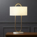 GobekUsa Gold Luxury LED Table Lamp with White Lampshade for Home and Hotel Decoration