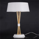 GobekUsa Gold Luxury LED Table Lamp with White Lampshade for Home and Hotel Decoration