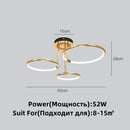 GobekUsa Gold Luxury Ring Pendant Chandelier for Modern Villa and Home Decor