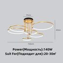 GobekUsa Gold Luxury Ring Pendant Chandelier for Modern Villa and Home Decor