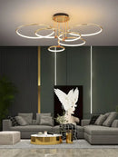 GobekUsa Gold Luxury Ring Pendant Chandelier for Modern Villa and Home Decor