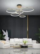 GobekUsa Gold Luxury Ring Pendant Chandelier for Modern Villa and Home Decor
