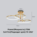 GobekUsa Gold Luxury Ring Pendant Chandelier for Modern Villa and Home Decor