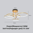 GobekUsa Gold Luxury Ring Pendant Chandelier for Modern Villa and Home Decor