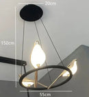 GobekUsa Gold Magpie Bird Ceiling Chandelier: Modern Home Interior Lighting for Living Dining Kitchen