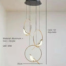 GobekUsa Gold Magpie Bird Ceiling Chandelier: Modern Home Interior Lighting for Living Dining Kitchen