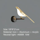 GobekUsa Gold Magpie Bird Ceiling Chandelier | Modern LED Ring Light for Dining Room & Decor
