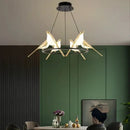 GobekUsa Gold Magpie Bird Ceiling Chandelier | Modern LED Ring Light for Dining Room & Decor